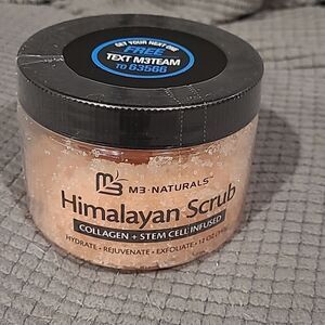 M3 naturals Himalayan Scrub containing collagen & stem cells.  New & Sealed 12oz